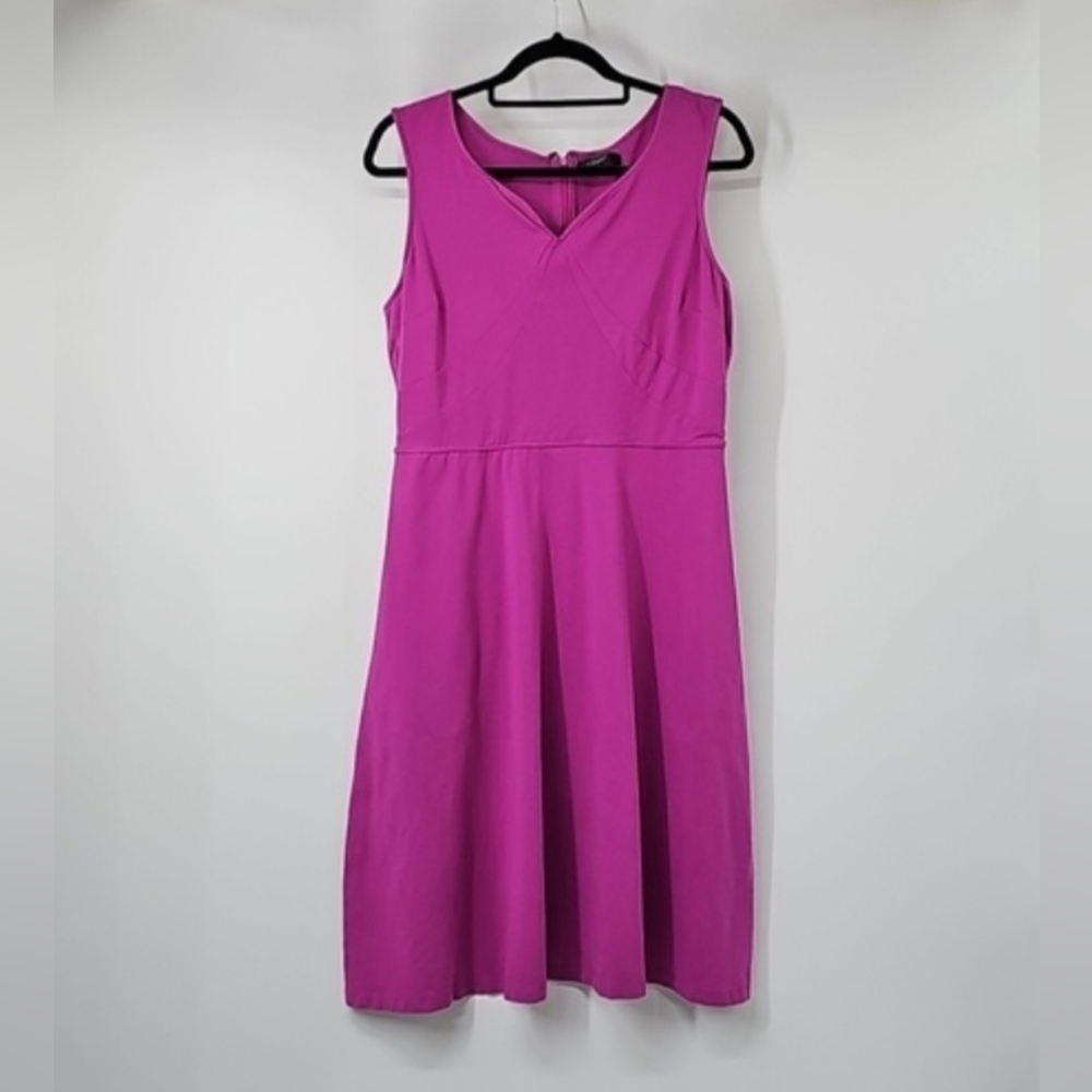 eshakti Pink Throwback 40s Vibe‎ Flirty Fit&Flare Sleeveless Dress Pockets Sz:14